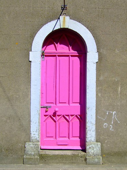 Neon Pink Door